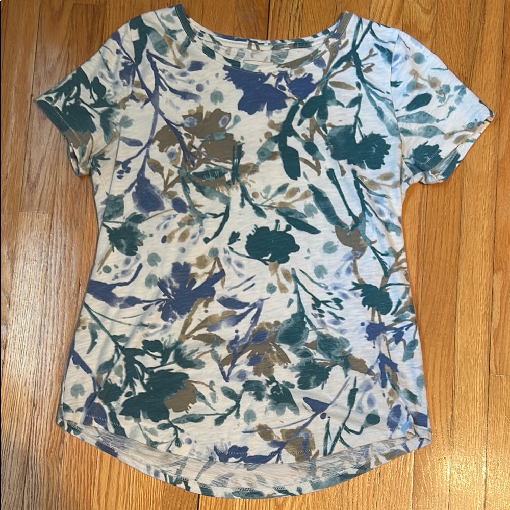 Sonoma Blue and Green Short Sleeve Tee Size Small